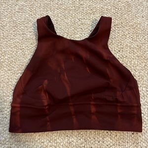 Long racer back tank with built in bra - Size 8